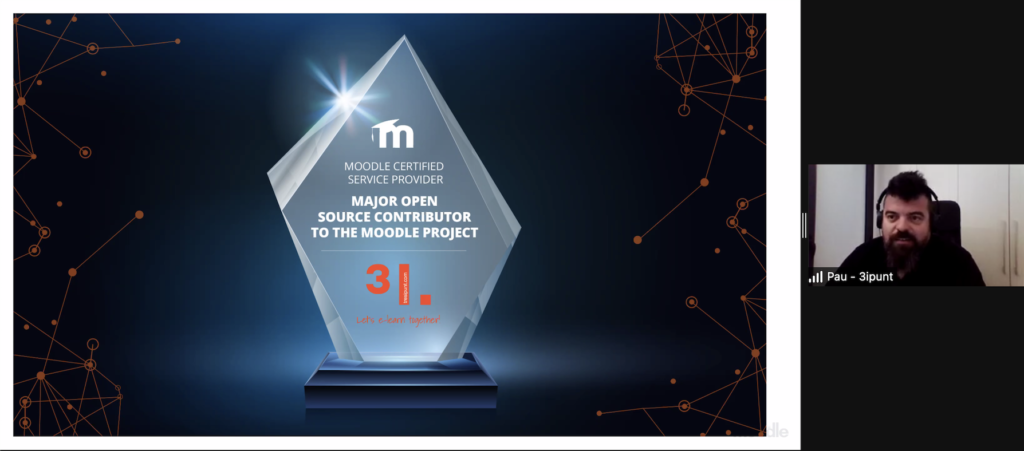 Premio Major Open Source Contributor to the Moodle Project